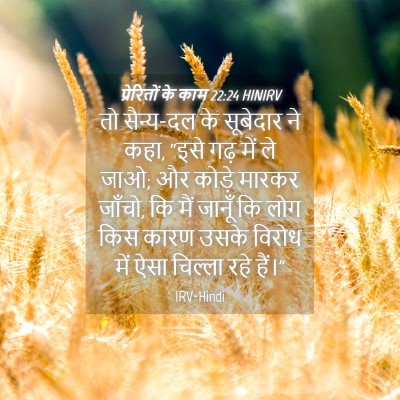 Picture 04 - प्रेरितों के काम 22:24 HINIRV - तो सैन्य-दल के - Bible Verse Picture