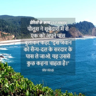 Picture 04 - प्रेरितों के काम 23:17 HINIRV - पौलुस ने - Bible Verse Picture