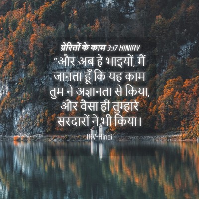 Picture 04 - प्रेरितों के काम 3:17 HINIRV - “और अब हे भाइयों, - Bible Verse Picture