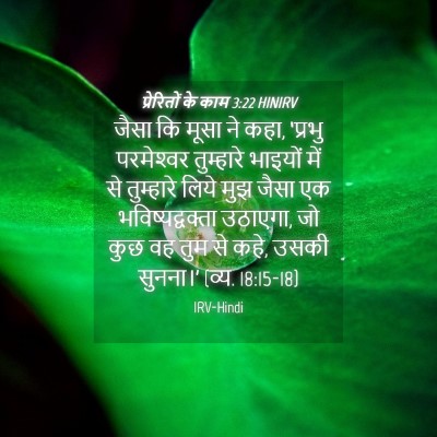 Picture 04 - प्रेरितों के काम 3:22 HINIRV - जैसा कि मूसा ने - Bible Verse Picture