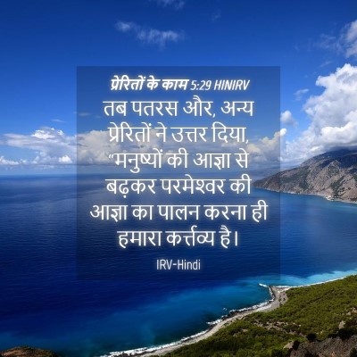 Picture 04 - प्रेरितों के काम 5:29 HINIRV - तब पतरस और, अन्य - Bible Verse Picture