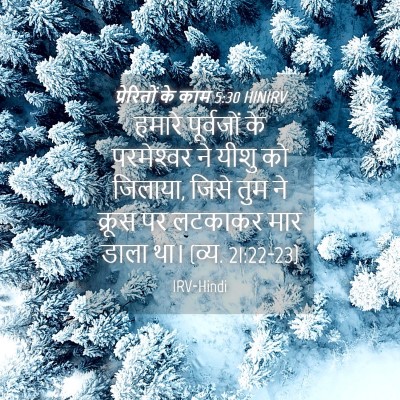 Picture 04 - प्रेरितों के काम 5:30 HINIRV - हमारे पूर्वजों के - Bible Verse Picture