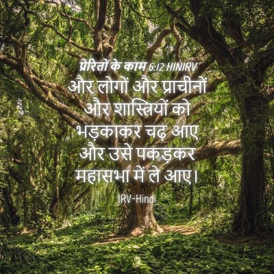 Picture 04 - प्रेरितों के काम 6:12 HINIRV - और लोगों और - Bible Verse Picture