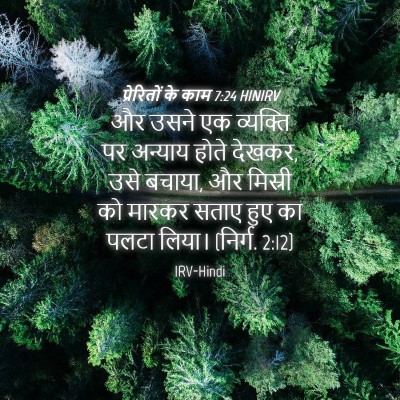 Picture 04 - प्रेरितों के काम 7:24 HINIRV - और उसने एक व्यक्ति - Bible Verse Picture