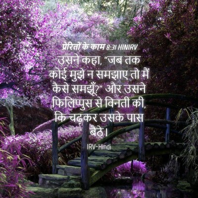Picture 04 - प्रेरितों के काम 8:31 HINIRV - उसने कहा, “जब तक - Bible Verse Picture