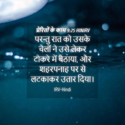 Picture 04 - प्रेरितों के काम 9:25 HINIRV - परन्तु रात को उसके - Bible Verse Picture