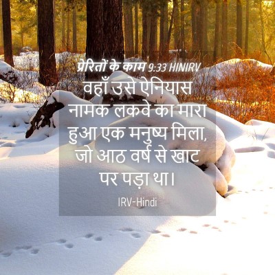 Picture 04 - प्रेरितों के काम 9:33 HINIRV - वहाँ उसे ऐनियास - Bible Verse Picture