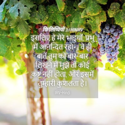 Picture 04 - फिलिप्पियों 3:1 HINIRV - इसलिए हे मेरे - Bible Verse Picture