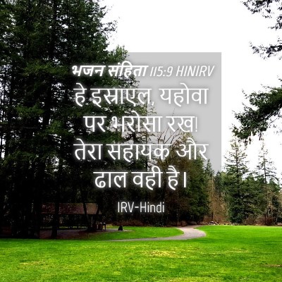 Picture 04 - भजन संहिता 115:9 HINIRV - हे इस्राएल, यहोवा - Bible Verse Picture