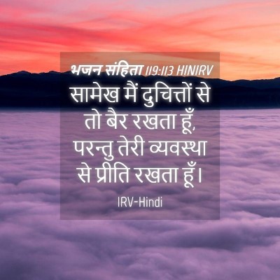 Picture 04 - भजन संहिता 119:113 HINIRV - सामेख मैं - Bible Verse Picture