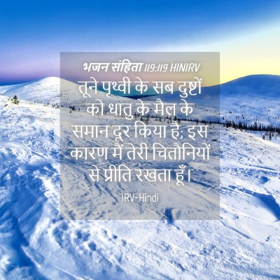 Picture 04 - भजन संहिता 119:119 HINIRV - तूने पृथ्वी के सब - Bible Verse Picture