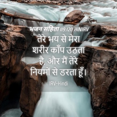 Picture 04 - भजन संहिता 119:120 HINIRV - तेरे भय से मेरा - Bible Verse Picture