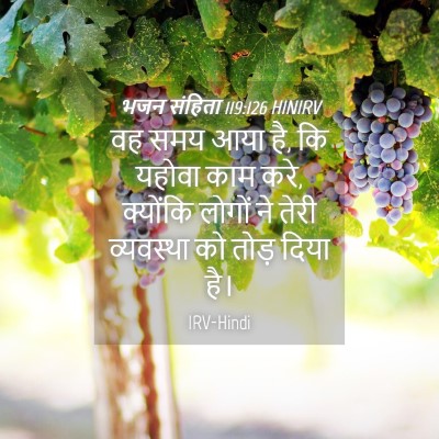 Picture 04 - भजन संहिता 119:126 HINIRV - वह समय आया है, कि - Bible Verse Picture