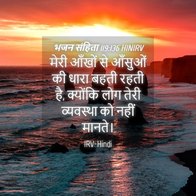 Picture 04 - भजन संहिता 119:136 HINIRV - मेरी आँखों से - Bible Verse Picture