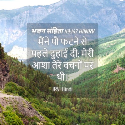 Picture 04 - भजन संहिता 119:147 HINIRV - मैंने पौ फटने से - Bible Verse Picture
