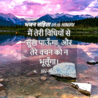 Picture 04 - भजन संहिता 119:16 HINIRV - मैं तेरी विधियों - Bible Verse Picture