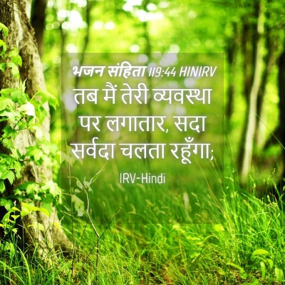 Picture 04 - भजन संहिता 119:44 HINIRV - तब मैं तेरी - Bible Verse Picture