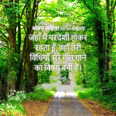 Picture 04 - भजन संहिता 119:54 HINIRV - जहाँ मैं परदेशी - Bible Verse Picture