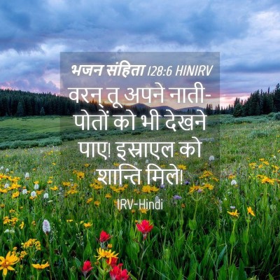Picture 04 - भजन संहिता 128:6 HINIRV - वरन् तू अपने - Bible Verse Picture