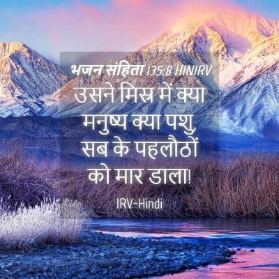 Picture 04 - भजन संहिता 135:8 HINIRV - उसने मिस्र में - Bible Verse Picture