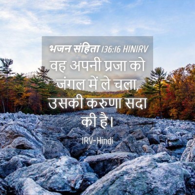 Picture 04 - भजन संहिता 136:16 HINIRV - वह अपनी प्रजा को - Bible Verse Picture
