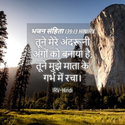 Picture 04 - भजन संहिता 139:13 HINIRV - तूने मेरे अंदरूनी - Bible Verse Picture