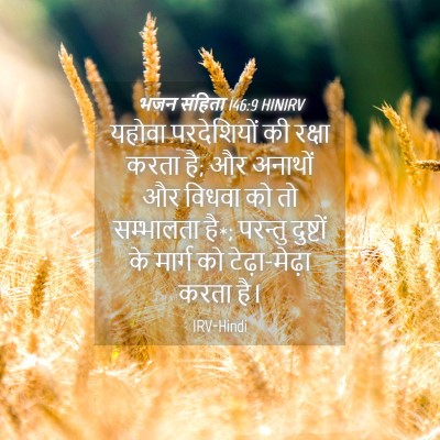 Picture 04 - भजन संहिता 146:9 HINIRV - यहोवा परदेशियों - Bible Verse Picture
