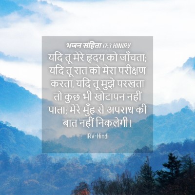 Picture 04 - भजन संहिता 17:3 HINIRV - यदि तू मेरे हृदय को - Bible Verse Picture