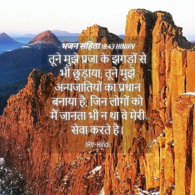 Picture 04 - भजन संहिता 18:43 HINIRV - तूने मुझे प्रजा के - Bible Verse Picture