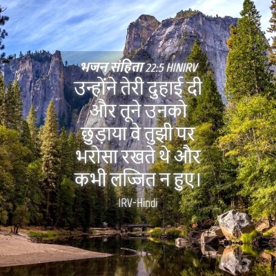 Picture 04 - भजन संहिता 22:5 HINIRV - उन्होंने तेरी - Bible Verse Picture