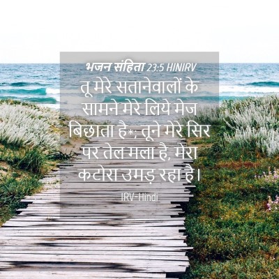 Picture 04 - भजन संहिता 23:5 HINIRV - तू मेरे - Bible Verse Picture