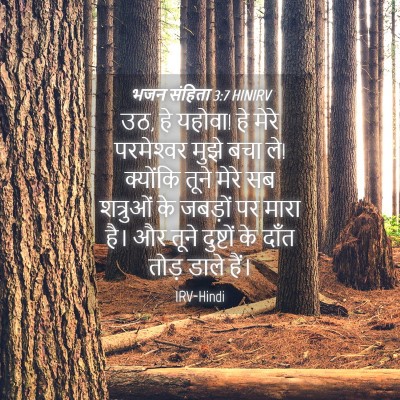 Picture 04 - भजन संहिता 3:7 HINIRV - उठ, हे यहोवा! हे - Bible Verse Picture