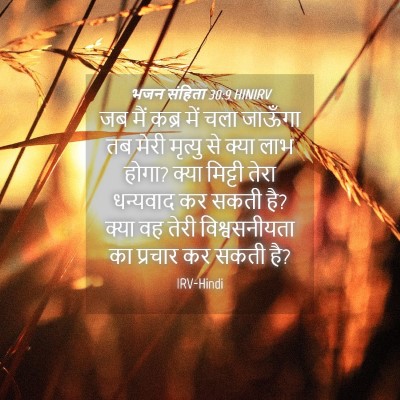 Picture 04 - भजन संहिता 30:9 HINIRV - जब मैं कब्र में चला - Bible Verse Picture