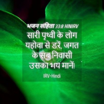 Picture 04 - भजन संहिता 33:8 HINIRV - सारी पृथ्वी के लोग - Bible Verse Picture