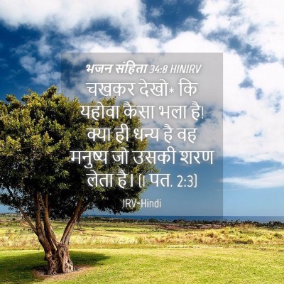 Picture 04 - भजन संहिता 34:8 HINIRV - चखकर देखो* कि यहोवा - Bible Verse Picture