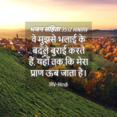 Picture 04 - भजन संहिता 35:12 HINIRV - वे मुझसे भलाई के - Bible Verse Picture