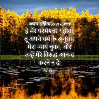 Picture 04 - भजन संहिता 35:24 HINIRV - हे मेरे परमेश्‍वर - Bible Verse Picture