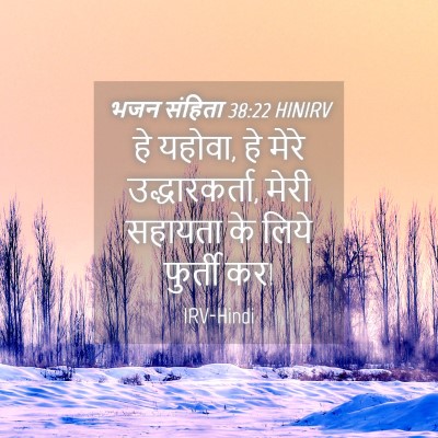 Picture 04 - भजन संहिता 38:22 HINIRV - हे यहोवा, हे मेरे - Bible Verse Picture
