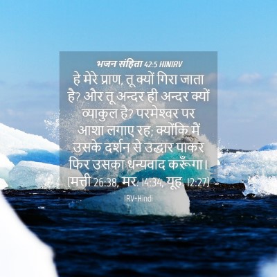 Picture 04 - भजन संहिता 42:5 HINIRV - हे मेरे प्राण, तू - Bible Verse Picture