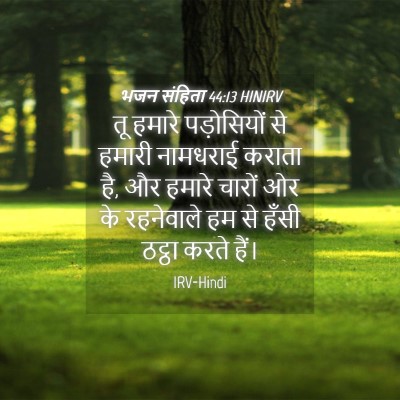 Picture 04 - भजन संहिता 44:13 HINIRV - तू हमारे - Bible Verse Picture