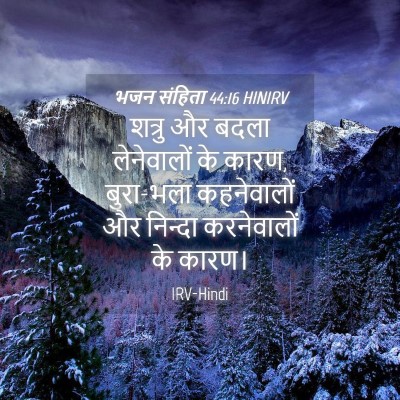 Picture 04 - भजन संहिता 44:16 HINIRV - शत्रु और बदला - Bible Verse Picture
