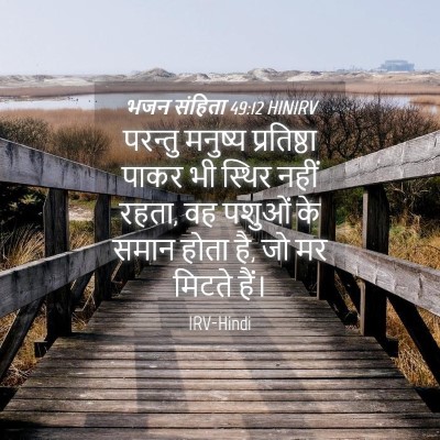 Picture 04 - भजन संहिता 49:12 HINIRV - परन्तु मनुष्य - Bible Verse Picture