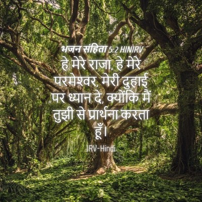 Picture 04 - भजन संहिता 5:2 HINIRV - हे मेरे राजा, हे - Bible Verse Picture