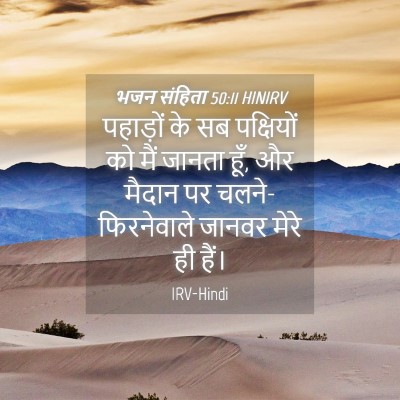 Picture 04 - भजन संहिता 50:11 HINIRV - पहाड़ों के सब - Bible Verse Picture