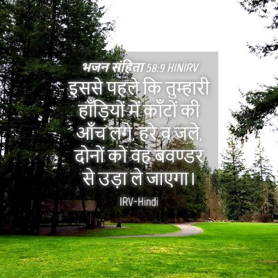 Picture 04 - भजन संहिता 58:9 HINIRV - इससे पहले कि - Bible Verse Picture
