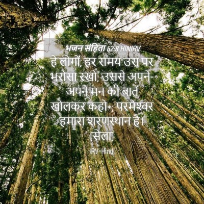 Picture 04 - भजन संहिता 62:8 HINIRV - हे लोगों, हर समय उस - Bible Verse Picture