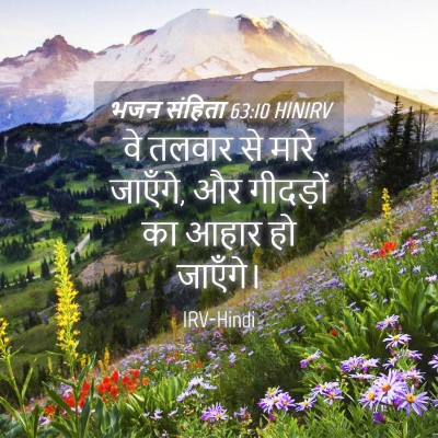 Picture 04 - भजन संहिता 63:10 HINIRV - वे तलवार से मारे - Bible Verse Picture