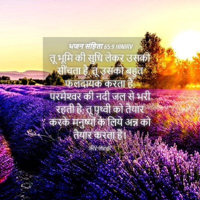 Picture 04 - भजन संहिता 65:9 HINIRV - तू भूमि की सुधि - Bible Verse Picture
