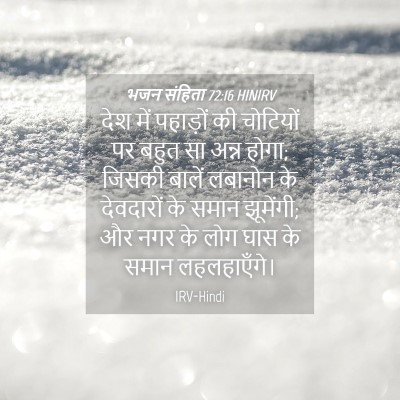 Picture 04 - भजन संहिता 72:16 HINIRV - देश में पहाड़ों की - Bible Verse Picture