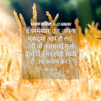 Picture 04 - भजन संहिता 74:22 HINIRV - हे परमेश्‍वर, उठ, - Bible Verse Picture